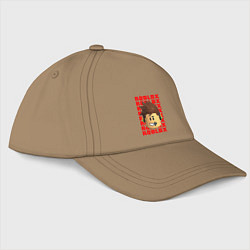 Бейсболка ROBLOX RED LOGO LEGO FACE, цвет: миндальный