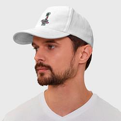 Бейсболка Кальмар - Сквидварт, цвет: белый — фото 2