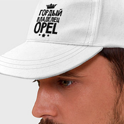 Бейсболка Гордый владелец Opel, цвет: белый — фото 2