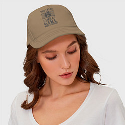 Бейсболка Play - Like A Girl, цвет: миндальный — фото 2