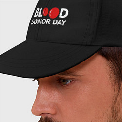 Бейсболка Blood Donor Day, цвет: черный — фото 2