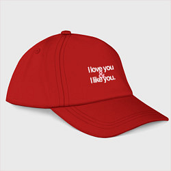 Бейсболка Love You - Like You, цвет: красный