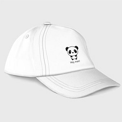 Бейсболка Эй, чувак! Панда Hey, man! Panda, цвет: белый