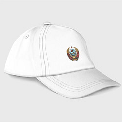 Бейсболка Серп и молот СССР, цвет: белый