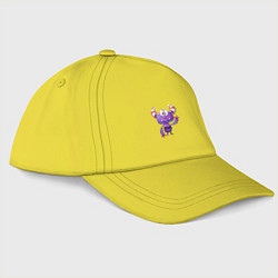 Бейсболка Фиолетовый конфетный монстр, цвет: желтый