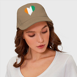 Бейсболка Сердце - Ирландия, цвет: миндальный — фото 2