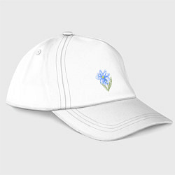 Бейсболка Цветок - детский рисунок, цвет: белый