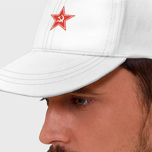 Бейсболка USSR star / Белый – фото 2