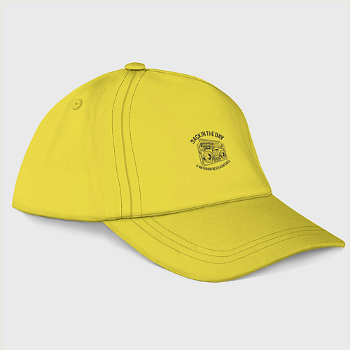 Бейсболка Retro hip hop music / Желтый – фото 1