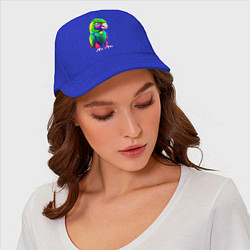 Бейсболка Мультяшный попугай, цвет: синий — фото 2