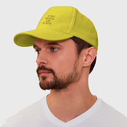 Бейсболка Не пью таблетки хочу по жопе, цвет: желтый — фото 2
