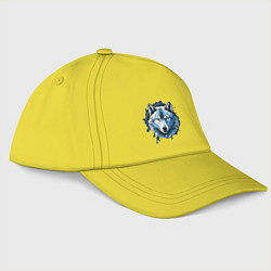 Бейсболка Полярный волк, цвет: желтый