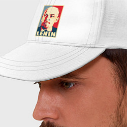 Бейсболка Владимир Ильич Ленин, цвет: белый — фото 2
