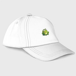 Бейсболка Смешная жаба, цвет: белый