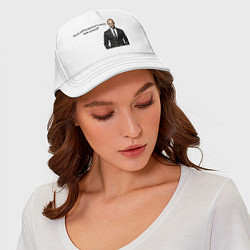 Бейсболка Цитаты Джейсона Стэтхэма, цвет: белый — фото 2