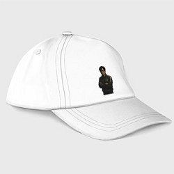 Бейсболка Игрок 218 скрещенные руки на груди, цвет: белый