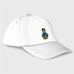Бейсболка Граффити игрок 218, цвет: белый
