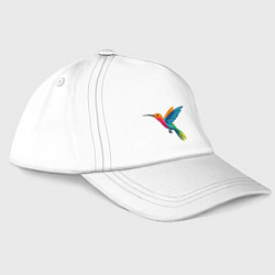 Бейсболка Колибри яркая, цвет: белый