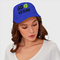 Бейсболка Go vegan, цвет: синий — фото 2
