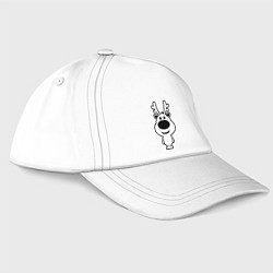 Бейсболка Оленёнок, цвет: белый