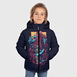 Куртка зимняя для мальчика Octopus, цвет: 3D-черный — фото 2