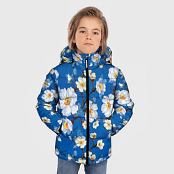 Куртка зимняя для мальчика Цветы ретро 5, цвет: 3D-черный — фото 2