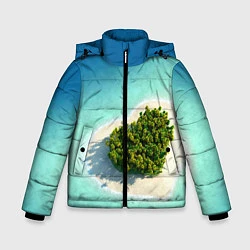 Куртка зимняя для мальчика Остров, цвет: 3D-черный