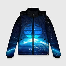 Куртка зимняя для мальчика Космические войска, цвет: 3D-светло-серый
