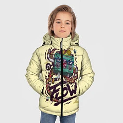 Куртка зимняя для мальчика Flow, цвет: 3D-черный — фото 2