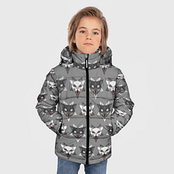 Куртка зимняя для мальчика Злые котики, цвет: 3D-светло-серый — фото 2