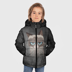 Куртка зимняя для мальчика Grumpy Cat, цвет: 3D-светло-серый — фото 2