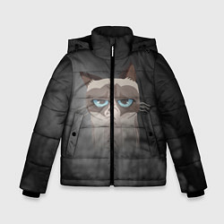 Куртка зимняя для мальчика Grumpy Cat, цвет: 3D-черный