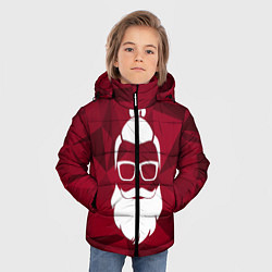 Куртка зимняя для мальчика Санта хипстер, цвет: 3D-черный — фото 2