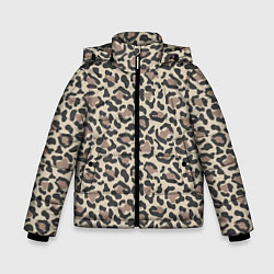 Куртка зимняя для мальчика Шкура леопарда, цвет: 3D-красный