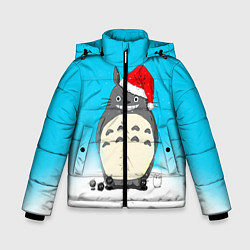 Куртка зимняя для мальчика Тоторо под снегом, цвет: 3D-светло-серый