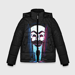Куртка зимняя для мальчика Mr Robot: Anonymous, цвет: 3D-красный