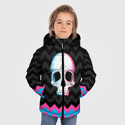Куртка зимняя для мальчика Colored Skull, цвет: 3D-черный — фото 2