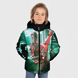 Куртка зимняя для мальчика Iron Maiden: Rocker Robot, цвет: 3D-светло-серый — фото 2