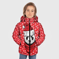 Куртка зимняя для мальчика Панда Клаус, цвет: 3D-светло-серый — фото 2