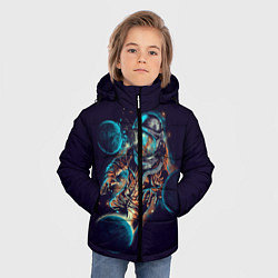 Куртка зимняя для мальчика Космический удар, цвет: 3D-светло-серый — фото 2