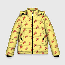 Куртка зимняя для мальчика Рай пиццы, цвет: 3D-черный