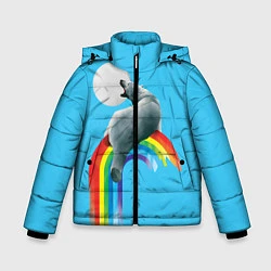 Куртка зимняя для мальчика Полярный мишка, цвет: 3D-черный