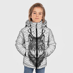 Куртка зимняя для мальчика Рогатый волк, цвет: 3D-черный — фото 2