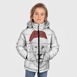 Куртка зимняя для мальчика Новогодний Лёва, цвет: 3D-черный — фото 2