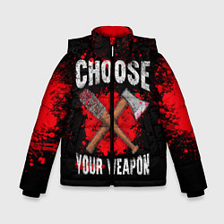 Куртка зимняя для мальчика Choose Your Weapon, цвет: 3D-черный