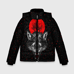Куртка зимняя для мальчика Кровавая Луна, цвет: 3D-красный