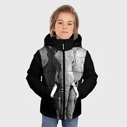 Куртка зимняя для мальчика Старый слон, цвет: 3D-черный — фото 2