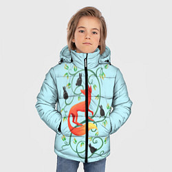 Куртка зимняя для мальчика Милая лисичка, цвет: 3D-красный — фото 2