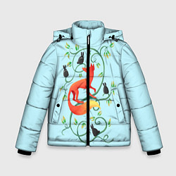 Куртка зимняя для мальчика Милая лисичка, цвет: 3D-черный