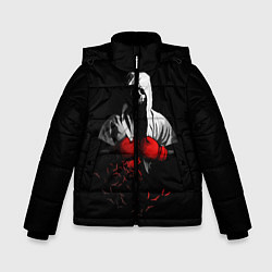 Куртка зимняя для мальчика Мертвый боксер, цвет: 3D-светло-серый